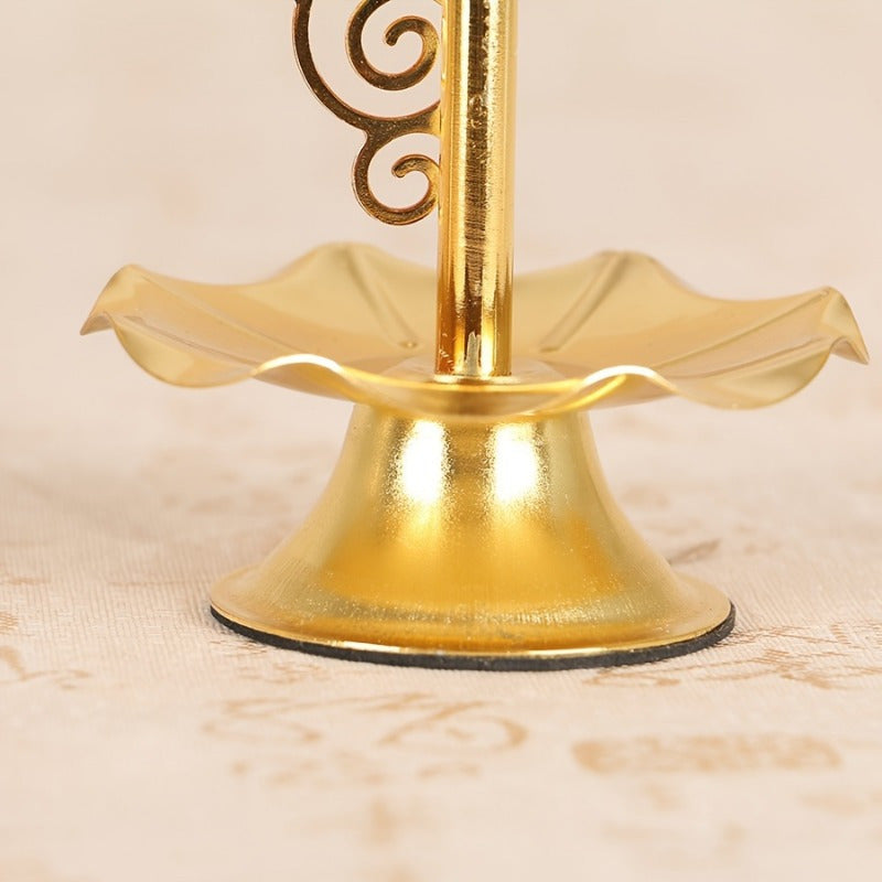 2pcs For Lotus Candle Holders for Buddha & Religious Temples - Elegant Metal Decorative Candlesticks for Home, Weddings, and Special Occasions