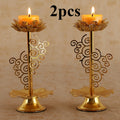 2pcs For Lotus Candle Holders for Buddha & Religious Temples - Elegant Metal Decorative Candlesticks for Home, Weddings, and Special Occasions