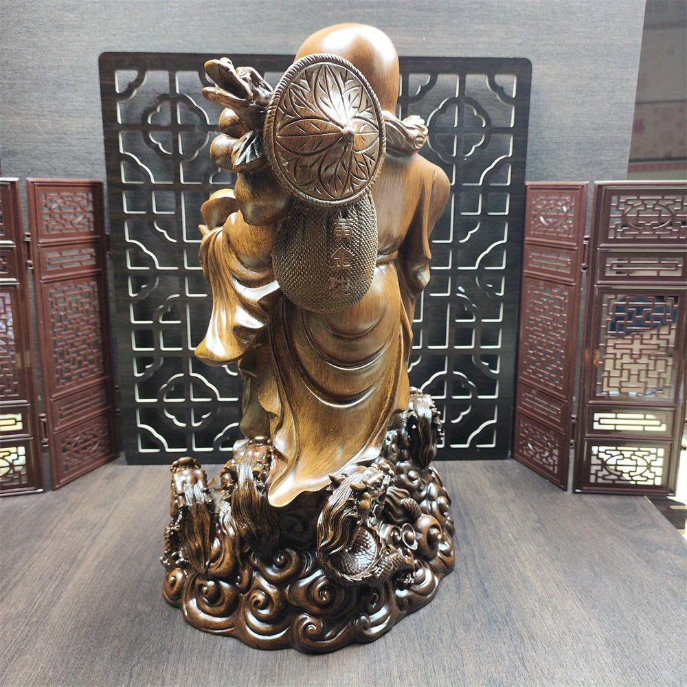 1pc Xianglong Handcrafted ABS Resin Laughing Buddha Sculpture, Traditional Oriental Mysterious Power Figurine, Ideal for Housewarming and Opening Gifts
