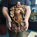 1pc Xianglong Handcrafted ABS Resin Laughing Buddha Sculpture, Traditional Oriental Mysterious Power Figurine, Ideal for Housewarming and Opening Gifts