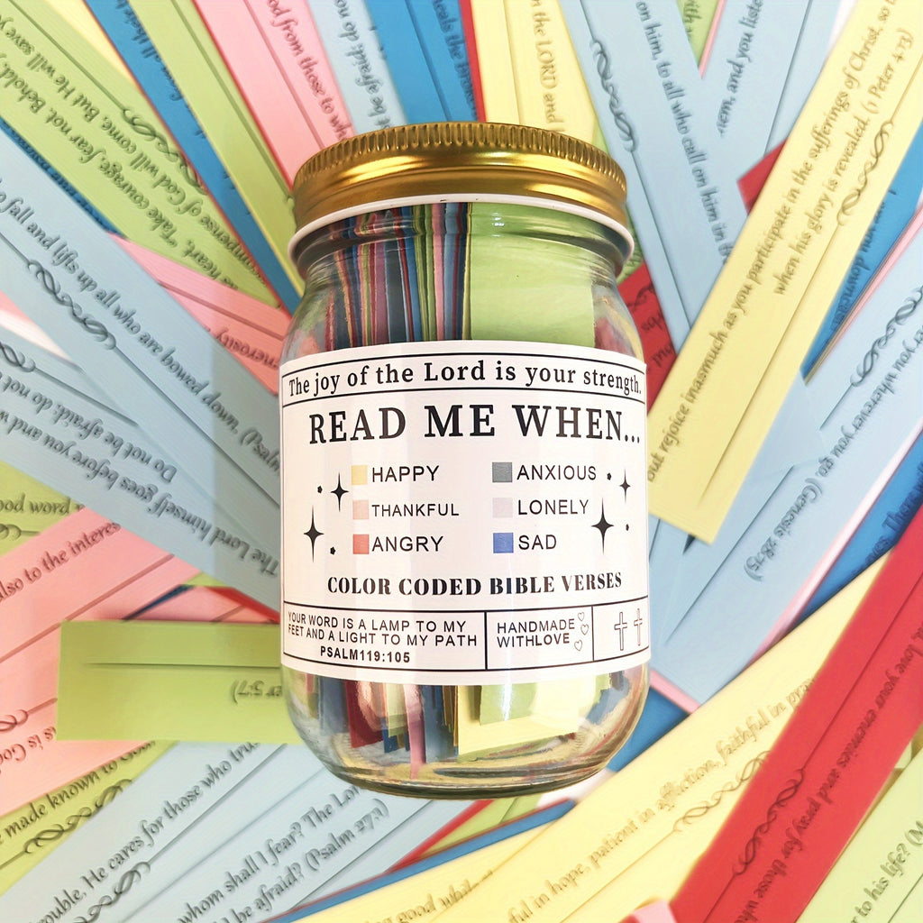 Set, Brand New 2024 Correct Version, Bible Verses in Jars, Emotions And Feelings Scripture Jars, Scripture Jars, Scripture Jars, Scripture Prayer Cards, Christian Gifts for Men And Women