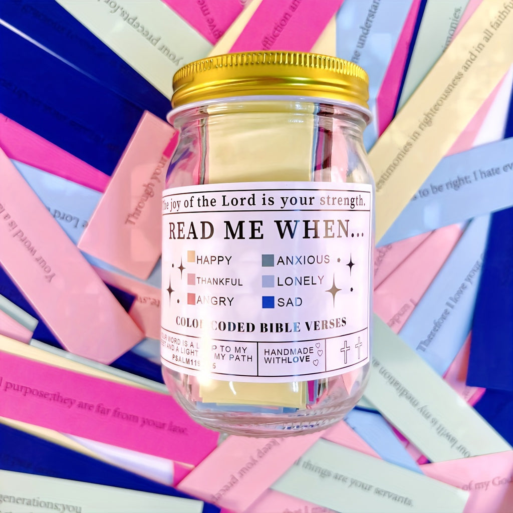 Set, Brand New 2024 Correct Version, Bible Verses in Jars, Emotions And Feelings Scripture Jars, Scripture Jars, Scripture Jars, Scripture Prayer Cards, Christian Gifts for Men And Women