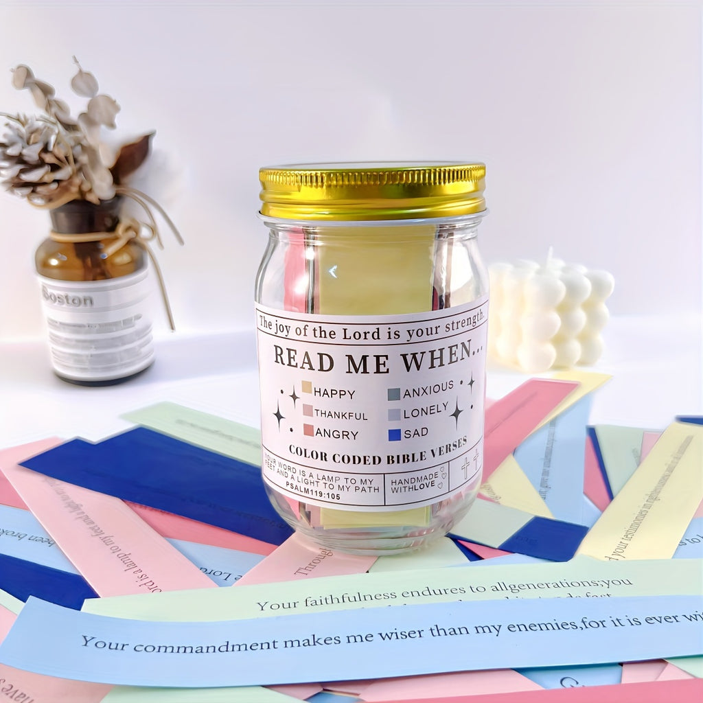 Set, Brand New 2024 Correct Version, Bible Verses in Jars, Emotions And Feelings Scripture Jars, Scripture Jars, Scripture Jars, Scripture Prayer Cards, Christian Gifts for Men And Women