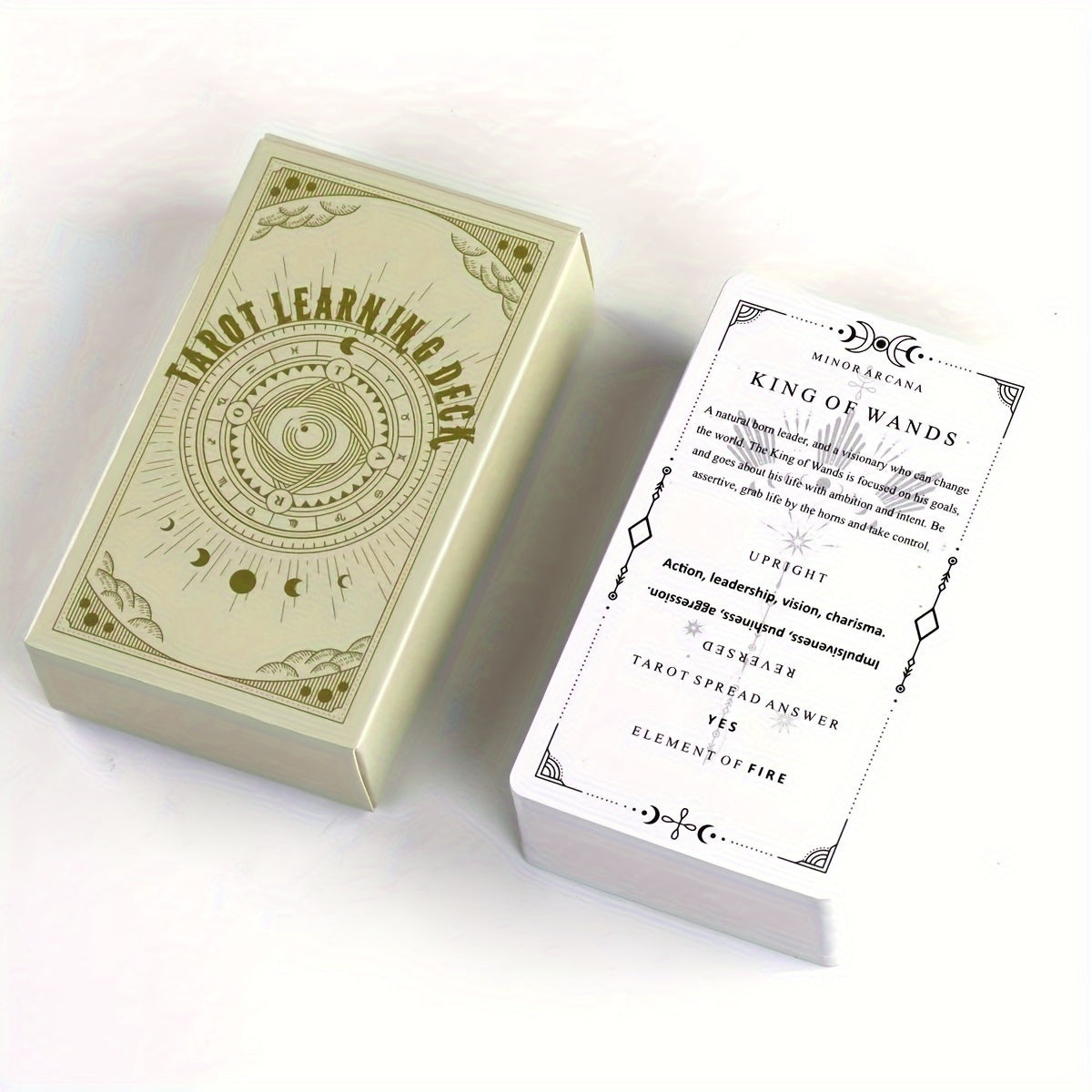 Divination Learning Deck Flashcards With Guidebook – 78-Card Divination Study Kit For Beginners, Educational Divination Cards Set For Self-Teaching, Paper Material, Ideal For Ages 18 & Up