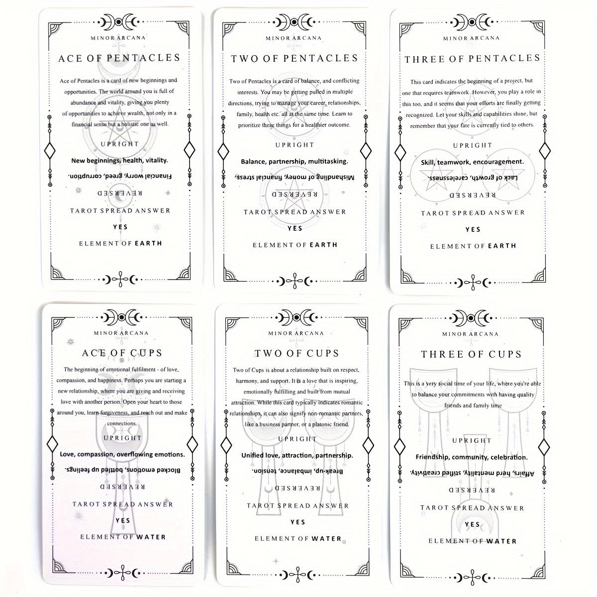 Divination Learning Deck Flashcards With Guidebook – 78-Card Divination Study Kit For Beginners, Educational Divination Cards Set For Self-Teaching, Paper Material, Ideal For Ages 18 & Up