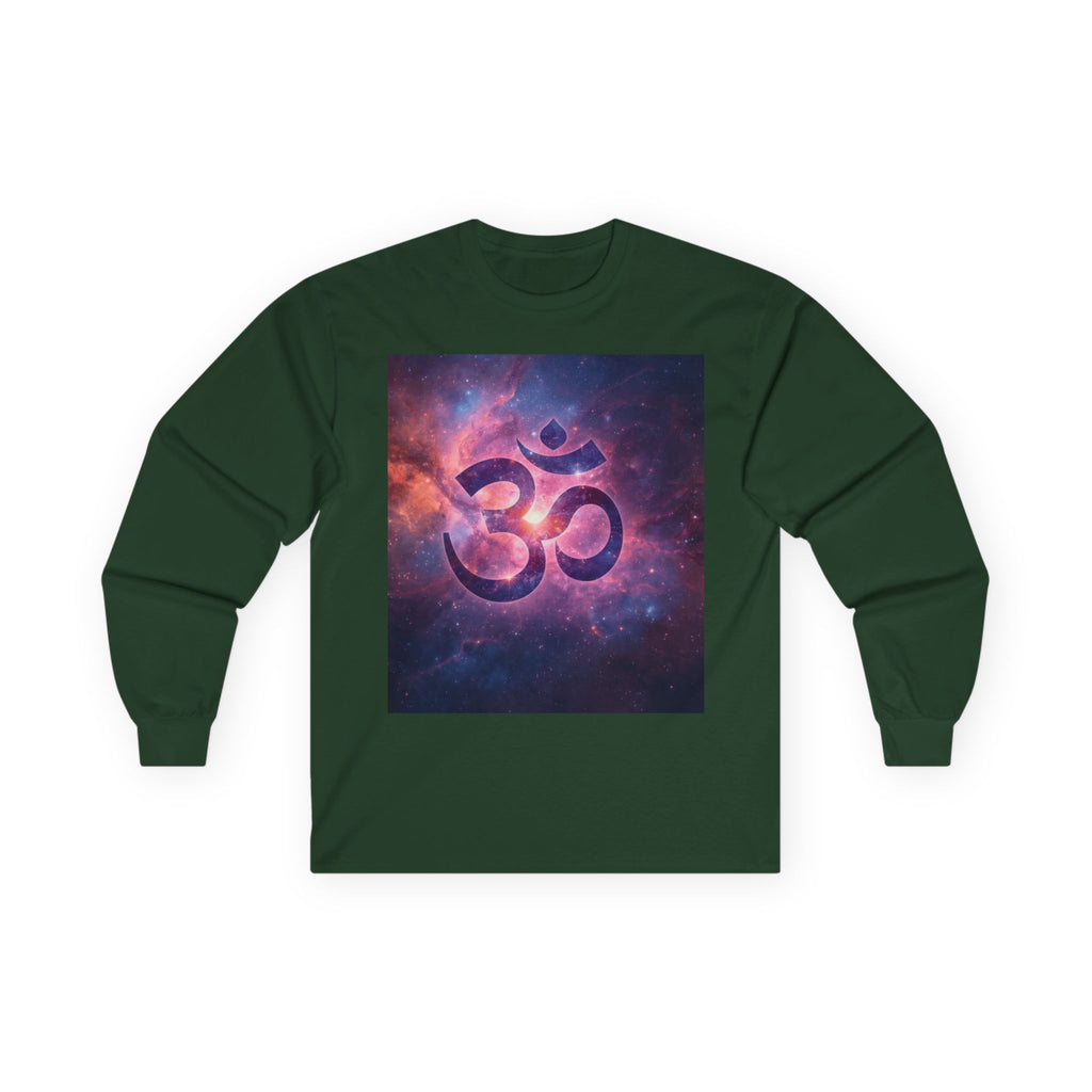 OM Galaxy Long Sleeve Tee — Spiritual Yoga Symbol Shirt