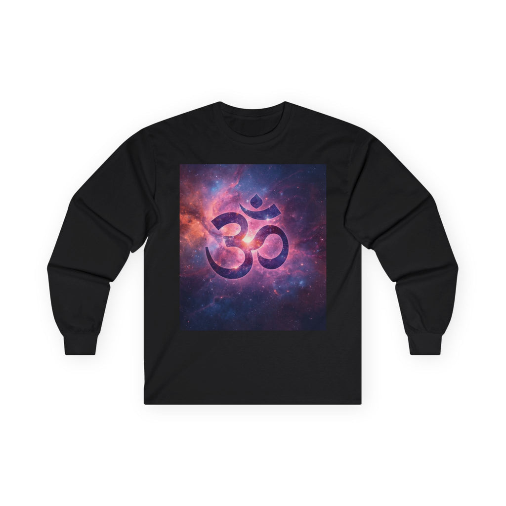OM Galaxy Long Sleeve Tee — Spiritual Yoga Symbol Shirt