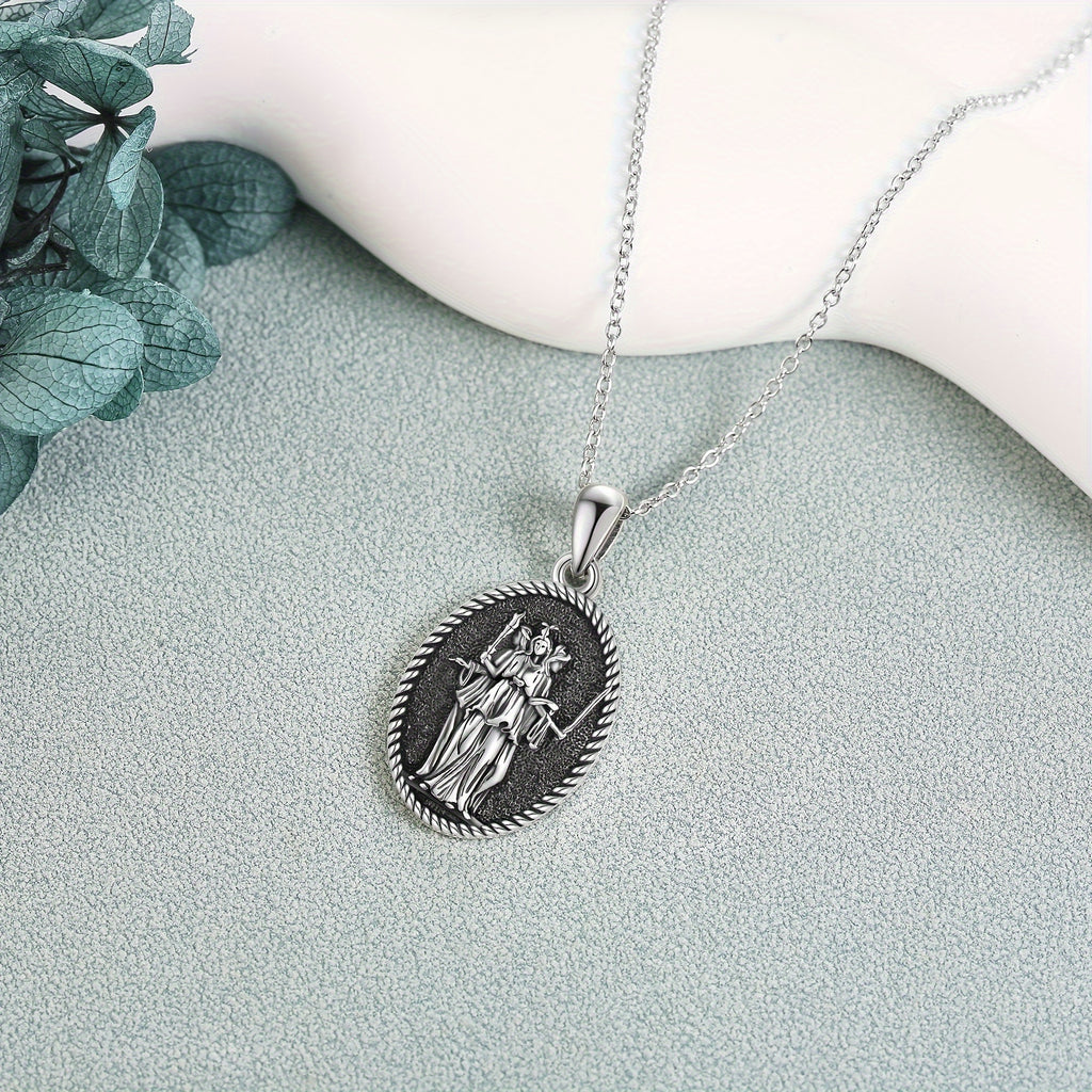 Hecate Necklace 925 Sterling Silver Triple Moon Goddess Pendant Wiccan Jewelry Gifts