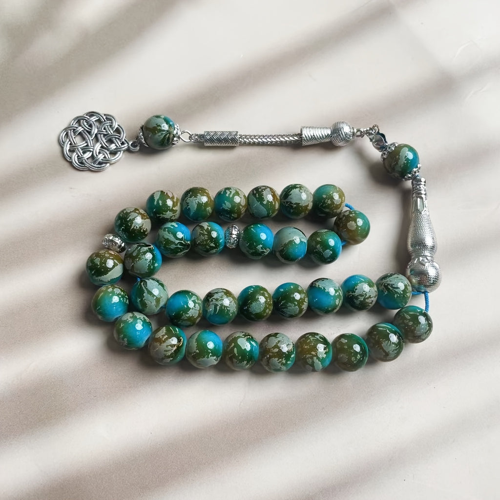 Single Spike Flower Color Round Bead Bracelet Muslim Prayer Tasbih Daily Arabic