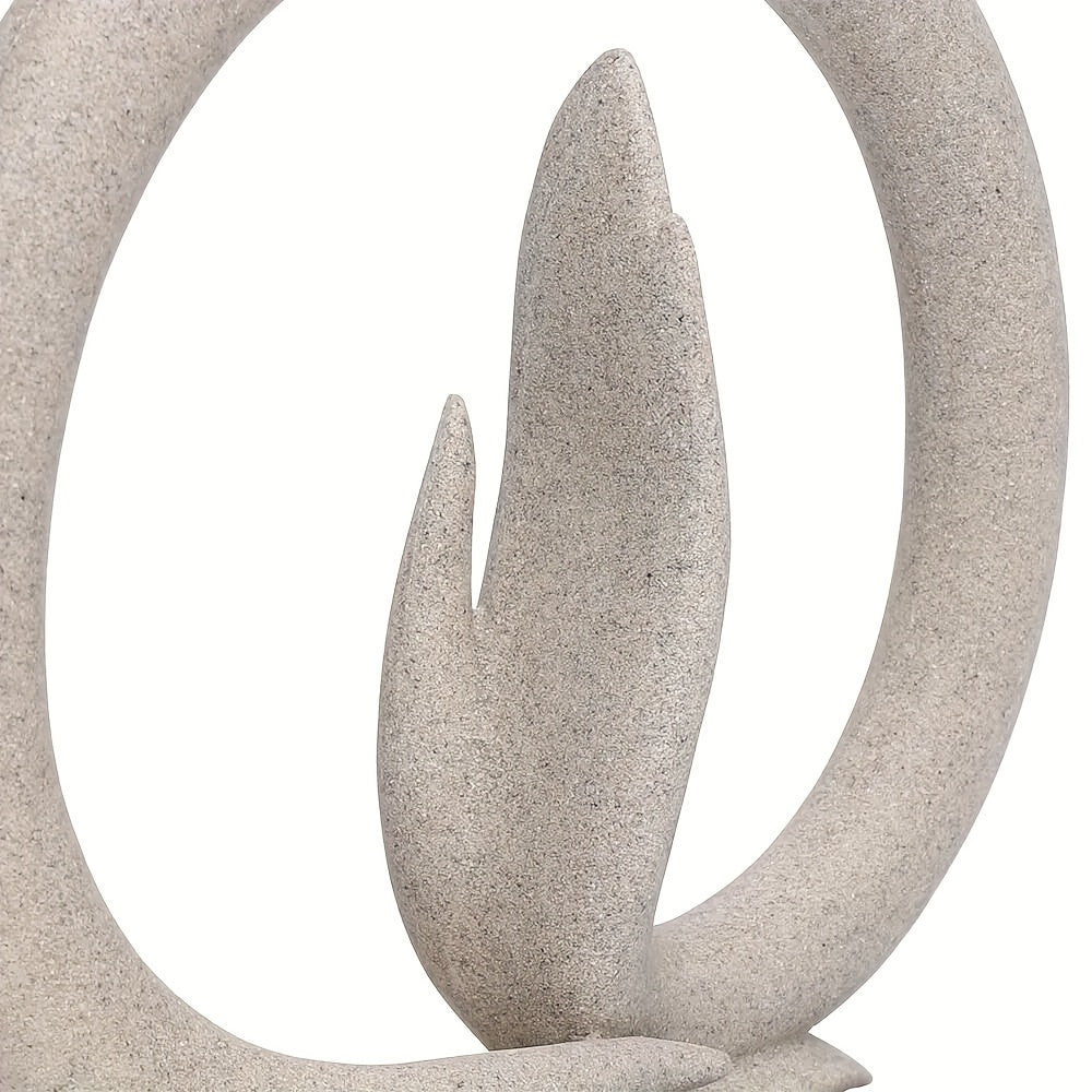 Sandstone Buddha Hand Statue Ornament Table Abstract Art Sculpture Decor White