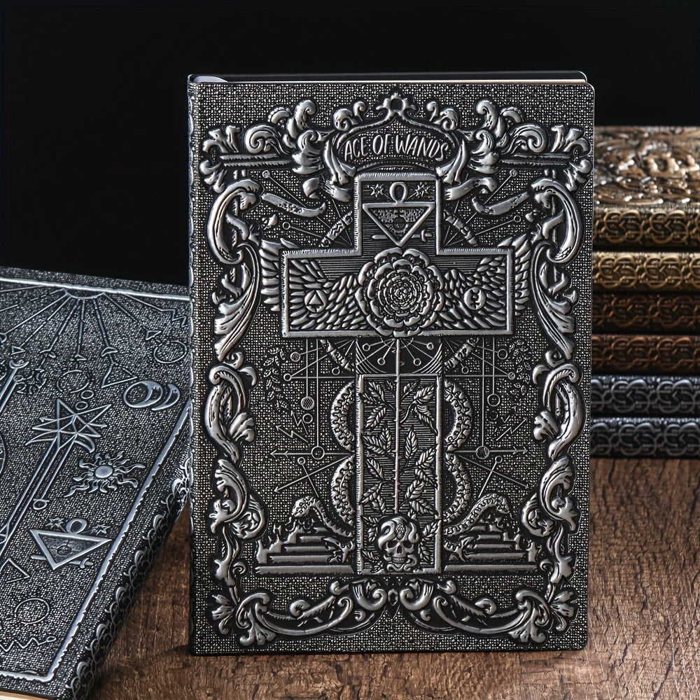 Luxury Vintage Rosicrucian Embossed Pu Leather Journal - Antique Bronze Notebook For Daily Office Use Leather Notebooks And Journals Leather Journal Notebook
