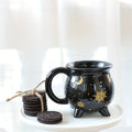 1pc,Moon And Stars Coffee Mug,350ml/11.8oz Witch Brew Shaped Ceramic Coffee Cups, Divination Water Cups, Spooky Witch Coffee Cup for Adults & Youngsters, Perfect for Halloween or Witchy Tabletop Decor, Festive Beverage Mug |