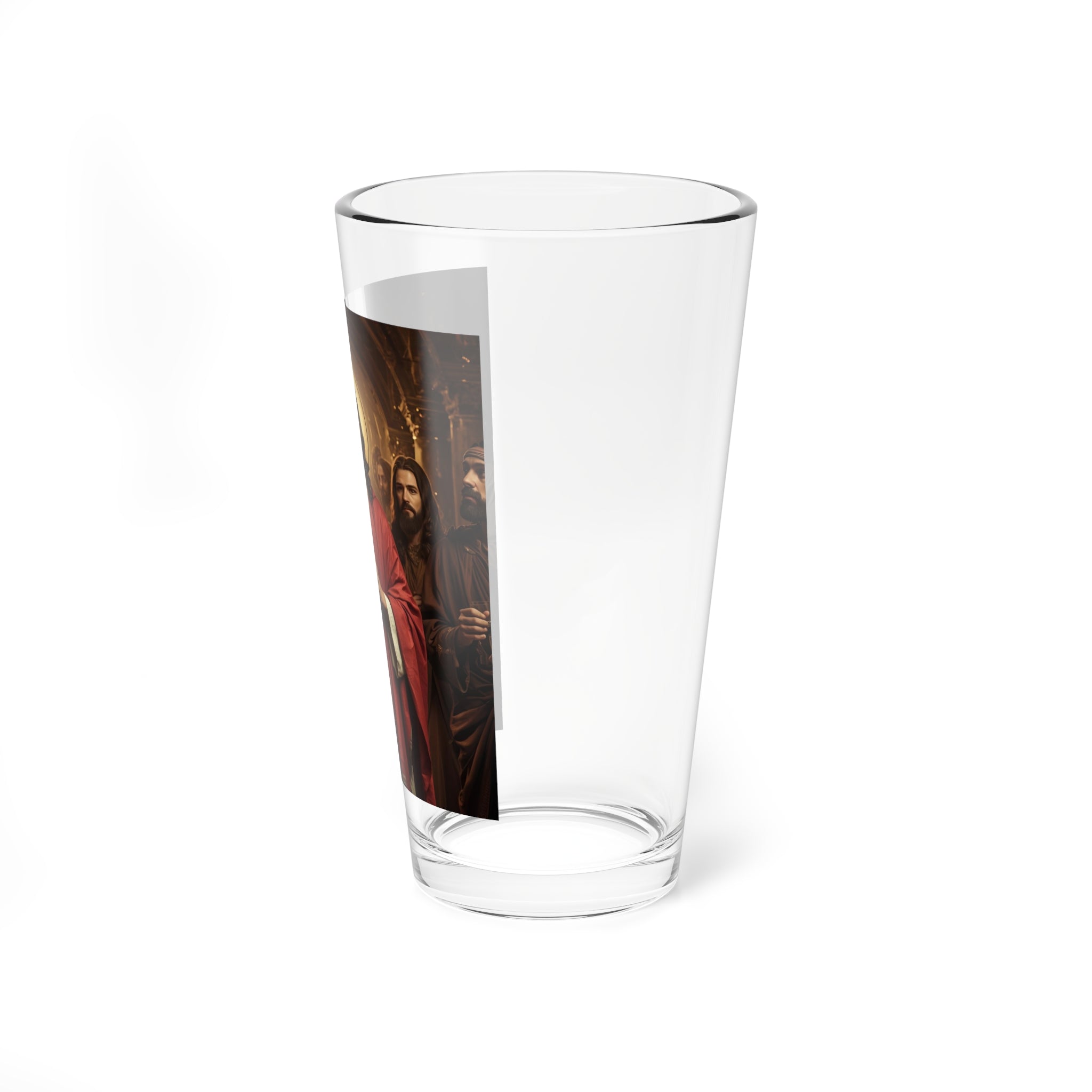 Jesus Portrait 16oz Glass — Religious Glass for Christian Gifts & Easter