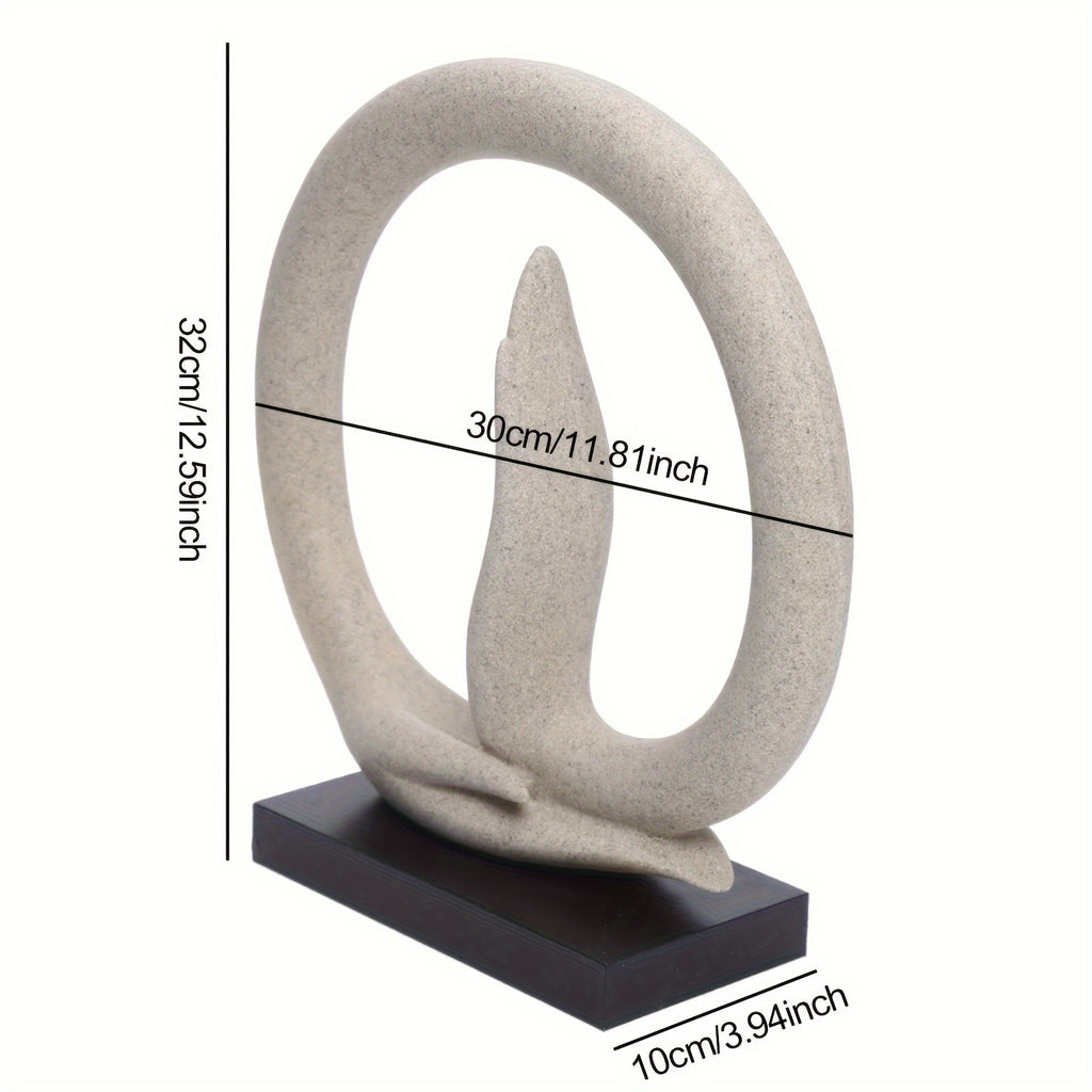 Sandstone Buddha Hand Statue Ornament Table Abstract Art Sculpture Decor White