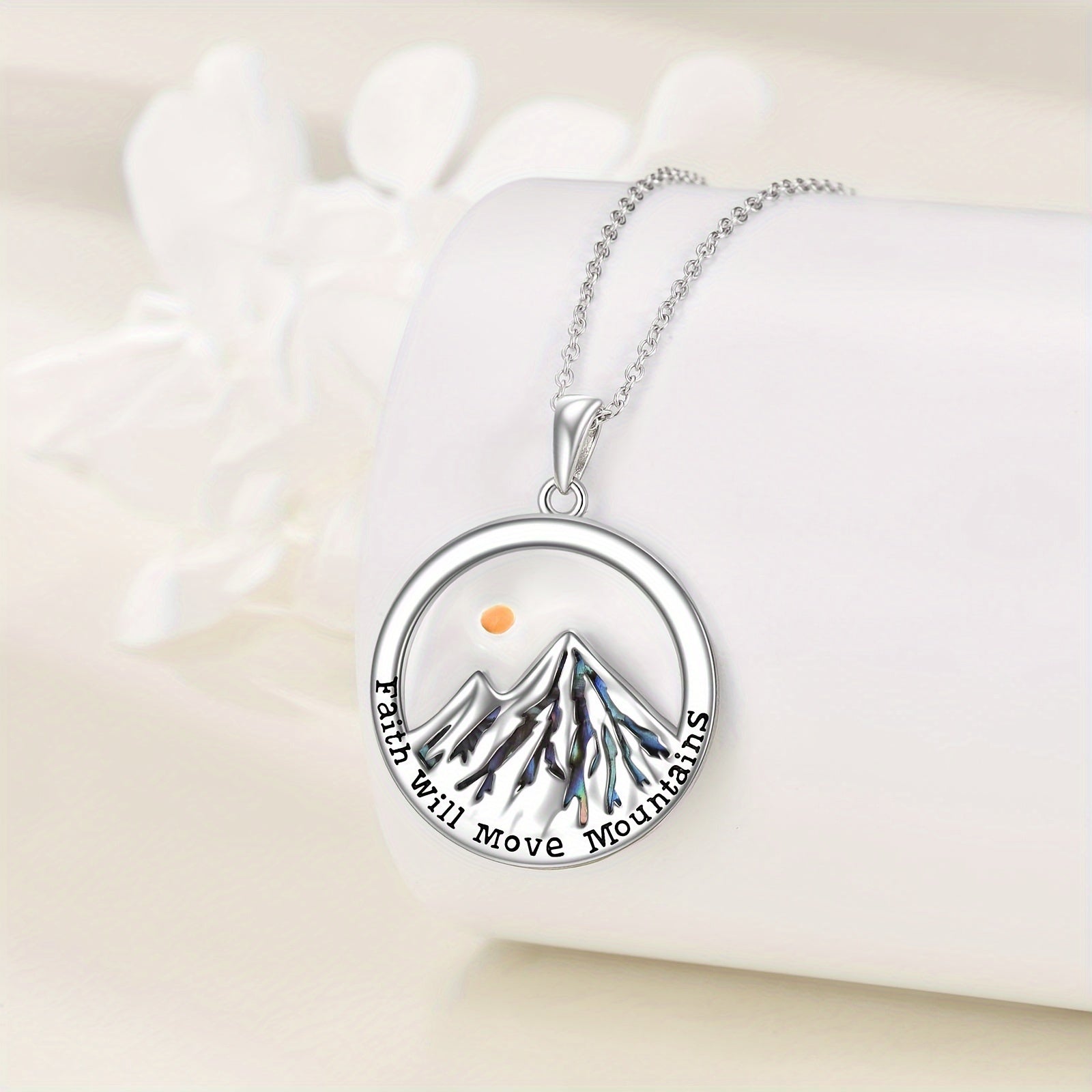 Mustard Seed Faith Necklace For Women Sterling Silver Your Faith Can Move Mountain Pendant Christian Jewelry For Women Mom