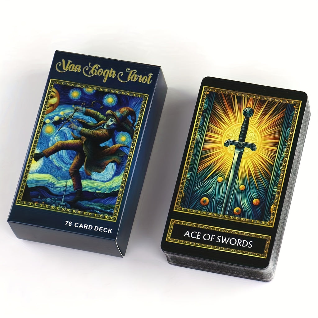 Van Gogh Tarot Cards - 78-Card Deck, Art-Inspired Tarot Game, Premium Paper Material, Classic Divination Tool for Adults and Teens 14+