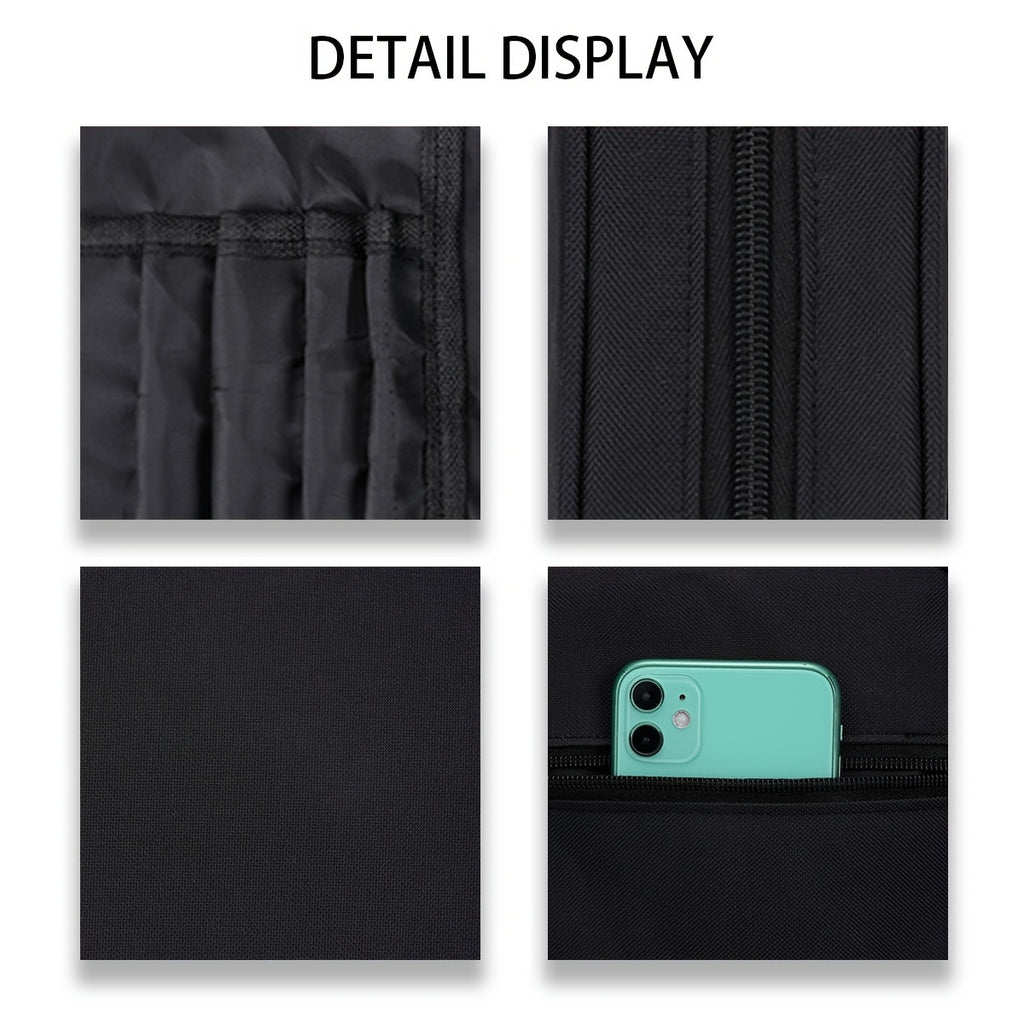 1pc Black Fashion Simple Islamic Calligraphy All-match Printing Quran Bag, Muslim Handbag, Multifunctional Large-capacity Storage Bag Suitable For Daily Use, For Learning, Outdoors And Daily Commuting