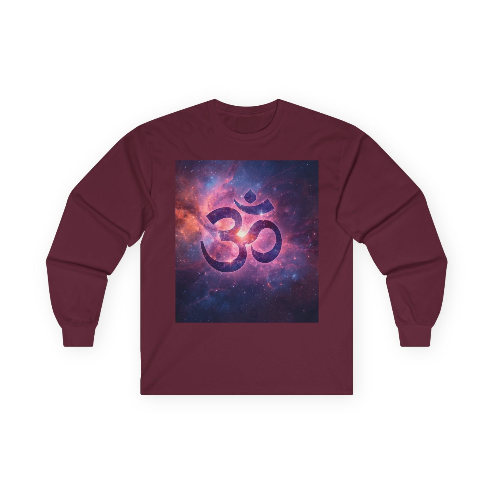 OM Galaxy Long Sleeve Tee — Spiritual Yoga Symbol Shirt