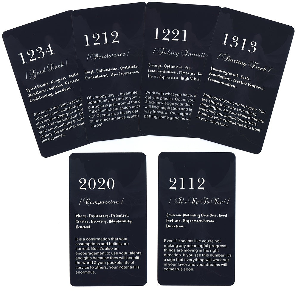 Angle Number Oracle Cards in Box English Tarot Deck Keywords Divination Prophecy Supplies 4.72x2.76inch Cards
