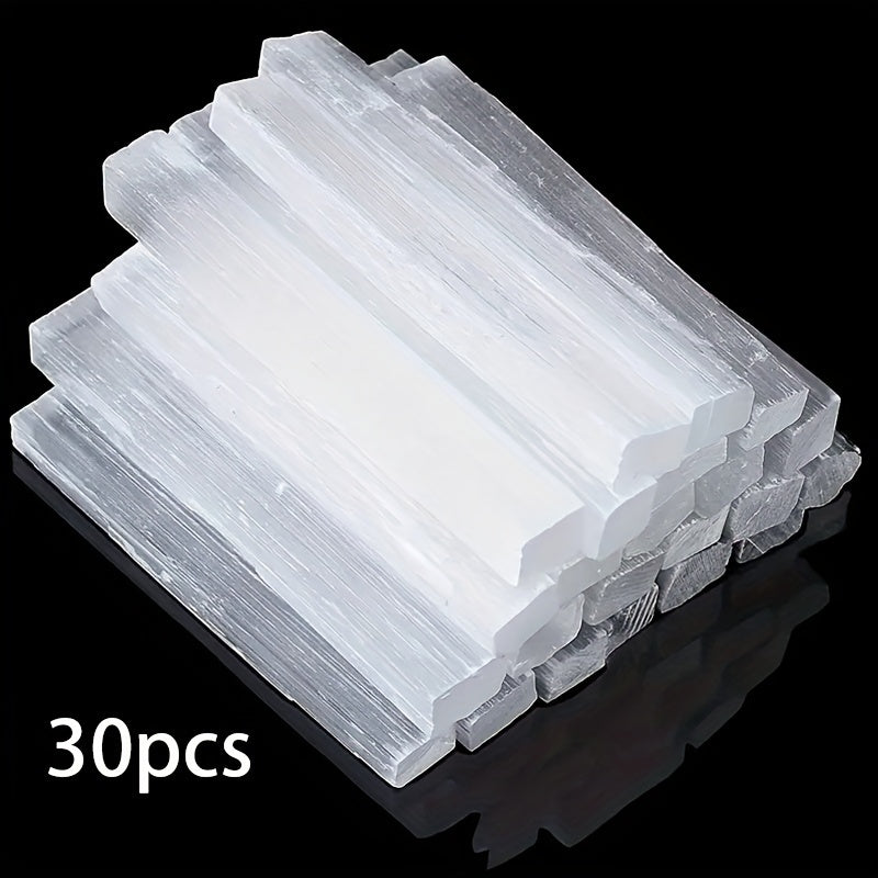 30pcs Natural Selenium Crystal Rods And Selenous Acid Rods, Used for Tarot Tools, Furniture Decorative Ornaments, Witchy Home Decor, Crystal Figurines, And Knick Knacks, Oddities And Curiosities.