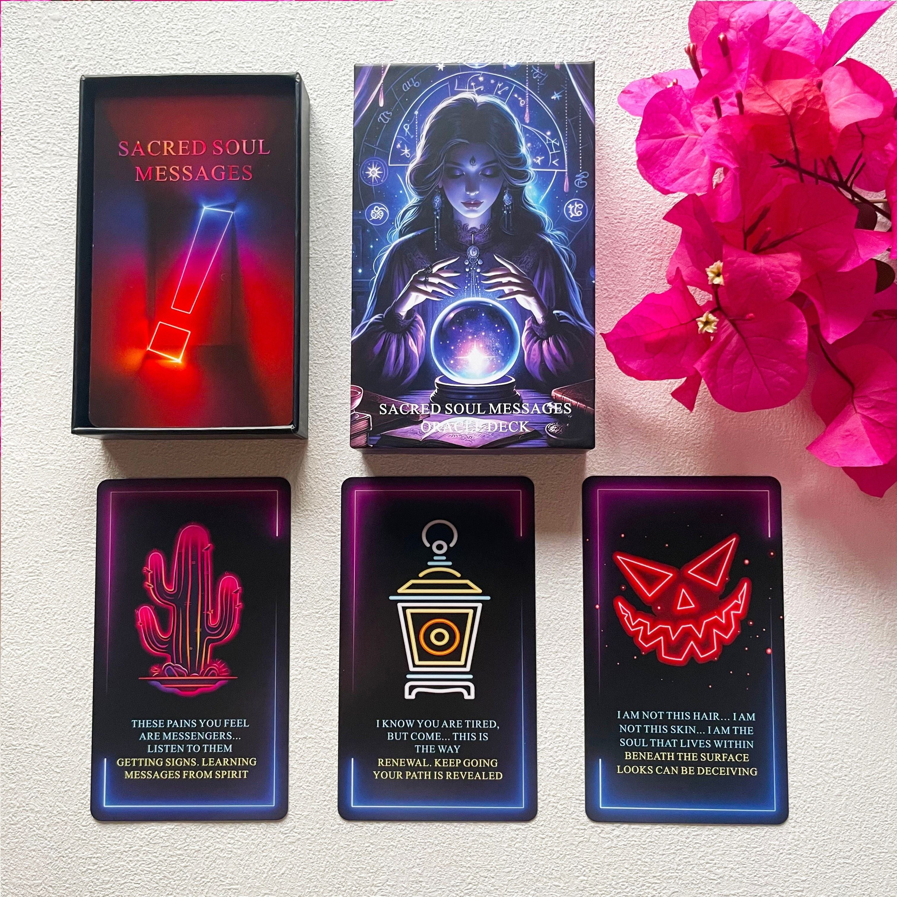 Sacred Soul Oracle Cards Deck, Higher Self Messages Oracle Cards, Tarot Cards For Beginners, Oracle Deck Combines Art, Intuition, And Ancient Wisdom To Show You The Way Forward