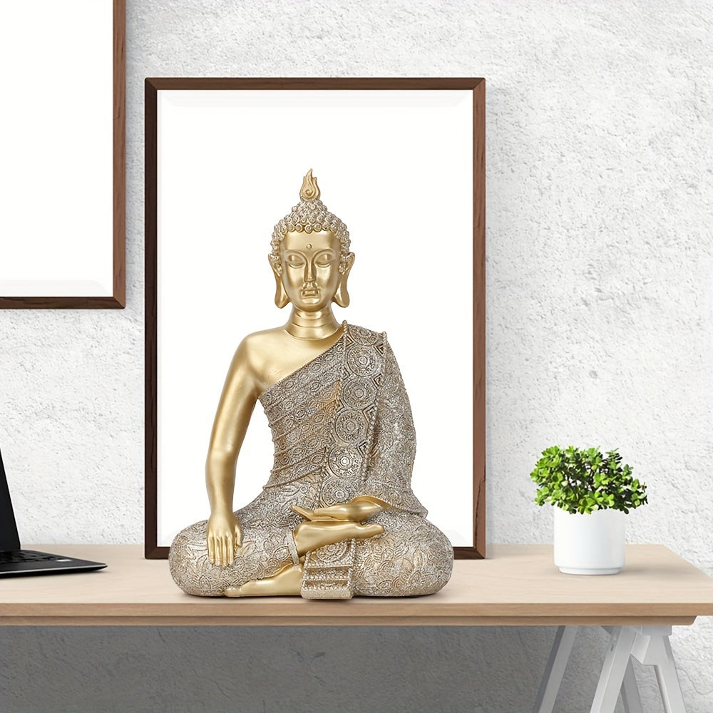 1 Resin Meditating Buddha Statue, Buddha Zen Decor, Artistic Meditation Gift for Home and Office - Ideal for Entryway Display, Perfect Mother'S Day and Autumn/Winter Season Decoration, Statues for Home Decor