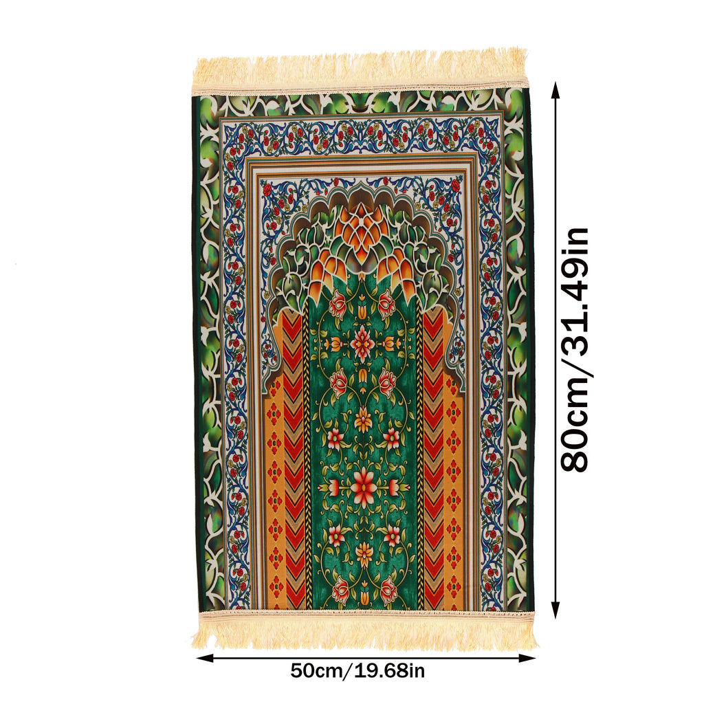 1pc Luxury Muslim Prayer Mat, Non-Slip Printed Islamic Kabah, Soft Worship Cushion, Meditation Rug, Pilgrimage Blanket, Islamic Prayer Carpet, Ideal Islamic Gift
