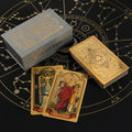 Gold Foil Tarot, 78 Tarot Card, Gift Choice, 1 Deck Of Tarot With Instruction Book.