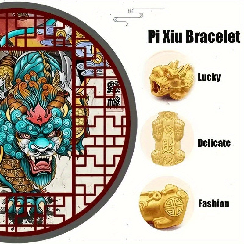 3pcs Feng Shui Lucky Bracelet Suitable for Men and Women Natural Stone Double Pixiu Design Bracelet for Wealth Attraction Obsidian Buddha Bead Six Character Mantra for Wealth Attraction Bracelet