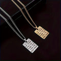 2pcs/set Stainless Steel Jewish Hebrew Symbol Pendant Jehovah Hebrew Letter Four Letter Necklace Suitable For Men And Women Fashion Jewelry