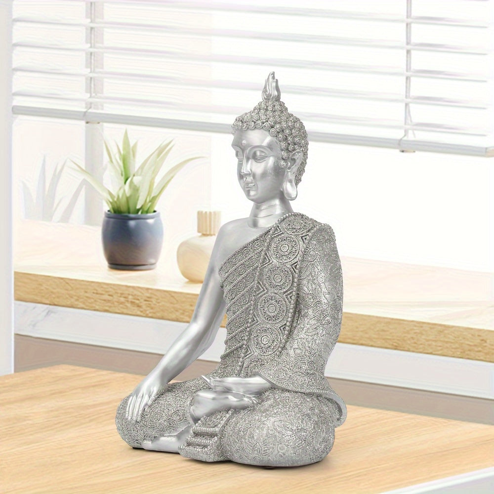 1 Resin Meditating Buddha Statue, Buddha Zen Decor, Artistic Meditation Gift for Home and Office - Ideal for Entryway Display, Perfect Mother'S Day and Autumn/Winter Season Decoration, Statues for Home Decor
