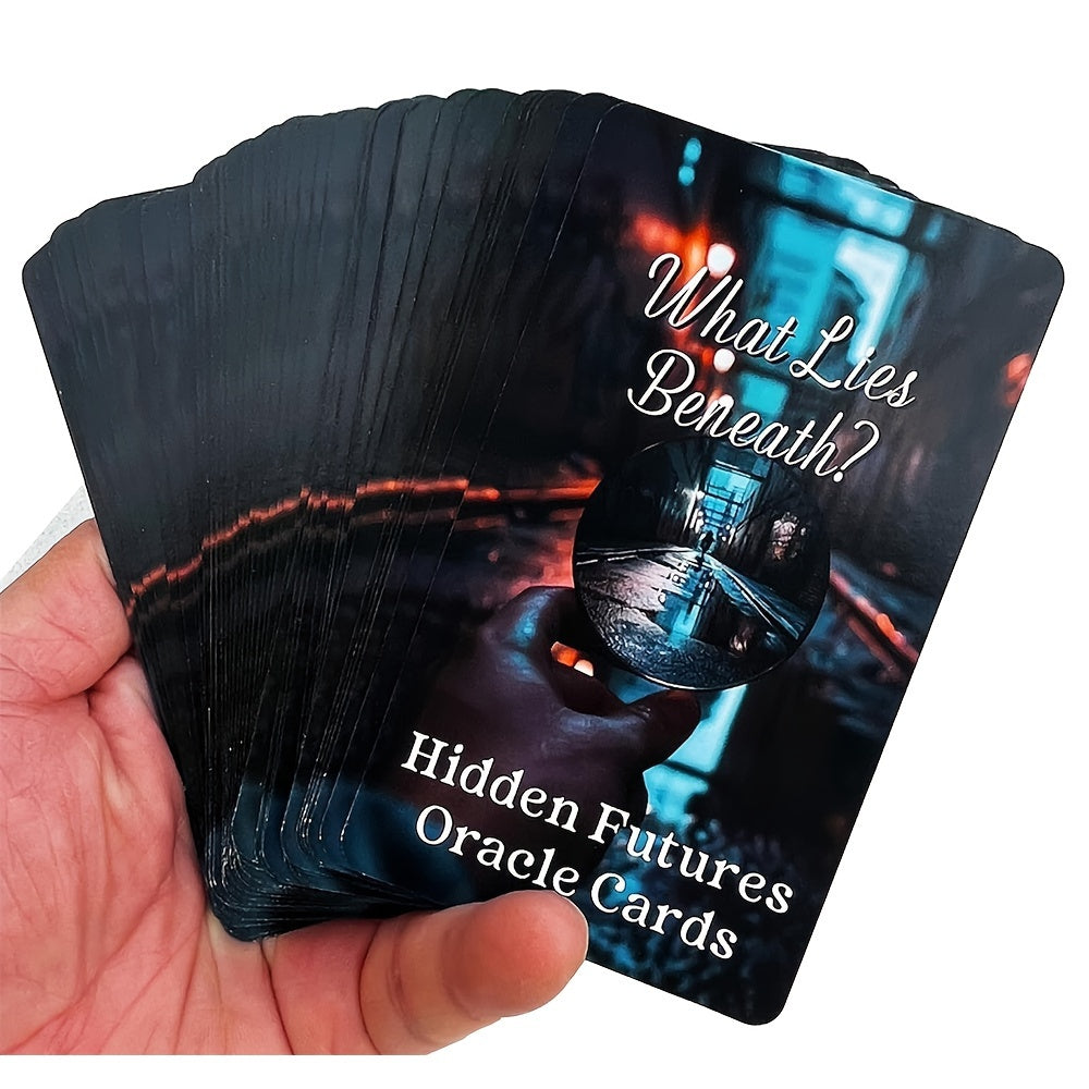 Hidden Lies Oracle Cards Deck - Divination Tool for Fortune Telling, Insight and Secret Revelation - Card Stock Material with Detailed Guide for Beginners, Teens & Adults Age 14+ - Mystical Tarot-Inspired Game Accessory