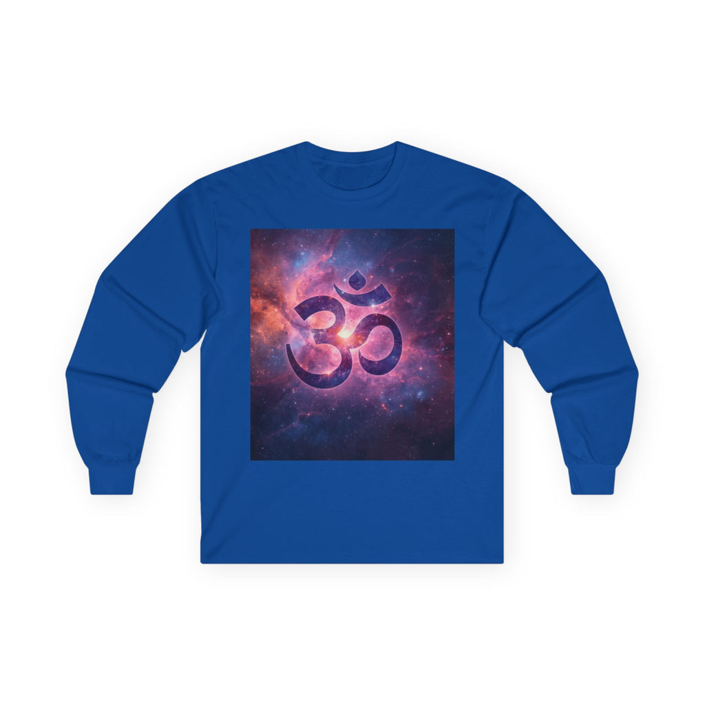 OM Galaxy Long Sleeve Tee — Spiritual Yoga Symbol Shirt