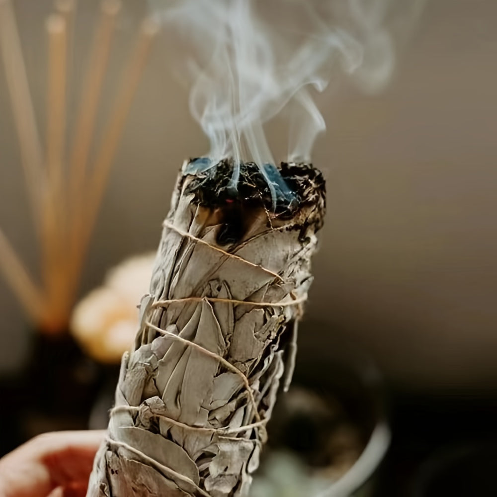 1 Set Herbal Aromatherapy Bundle, Sage, Mugwort, Lavender, Rosemary Sticks, Natural Smudge Sticks for Spiritual Energy Cleaning, Positive Vibes, Home & Kitchen Decor, Ideal for Christmas, Halloween, Easter, Hanukkah, Thanksgi