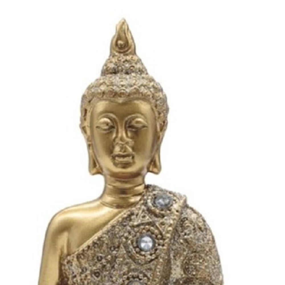 FC Design 6"H Earth Touching Buddha on Lotus Seat in Gold and Silver Figurine Statue Home/Room Decor and Perfect Gift Ideas for House Warming, Holidays and Birthdays Great Collectible Addition