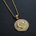 1pc Muslim Crescent and Star Islamic Necklace Amulet Islamic Jewelry Gift for Friends