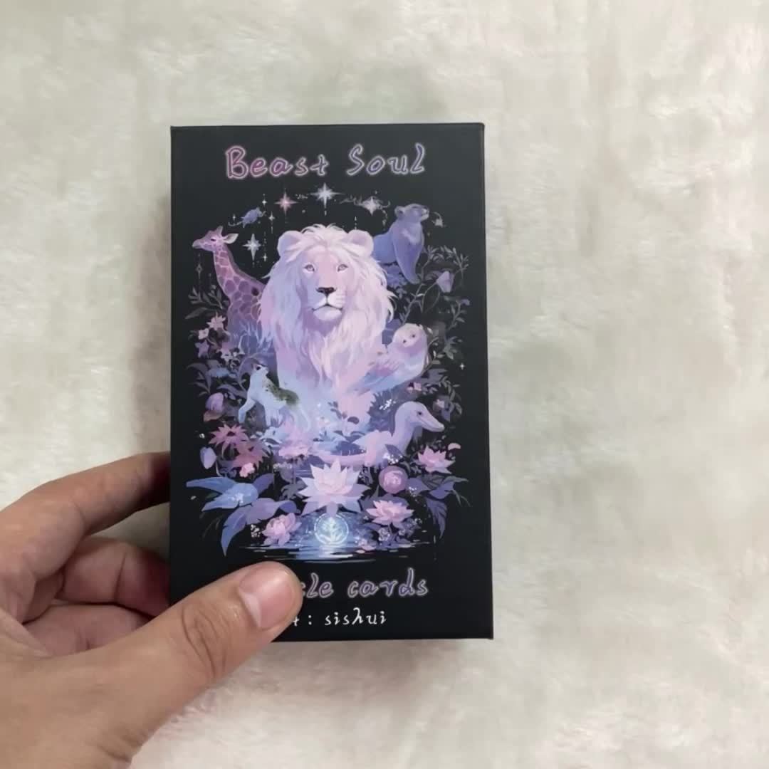 Animal Tarot Cards, Cute Forest Oracle Cards, Fortune Telling Toys, Tarot Cards with Keywords, 4.72x2.76inch, 57 Cards
