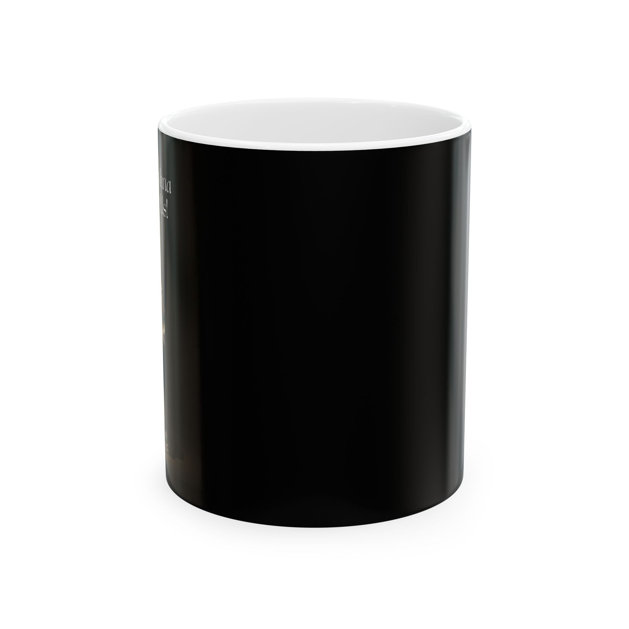 Saint Dymphna Black Ceramic Mug  — 11oz