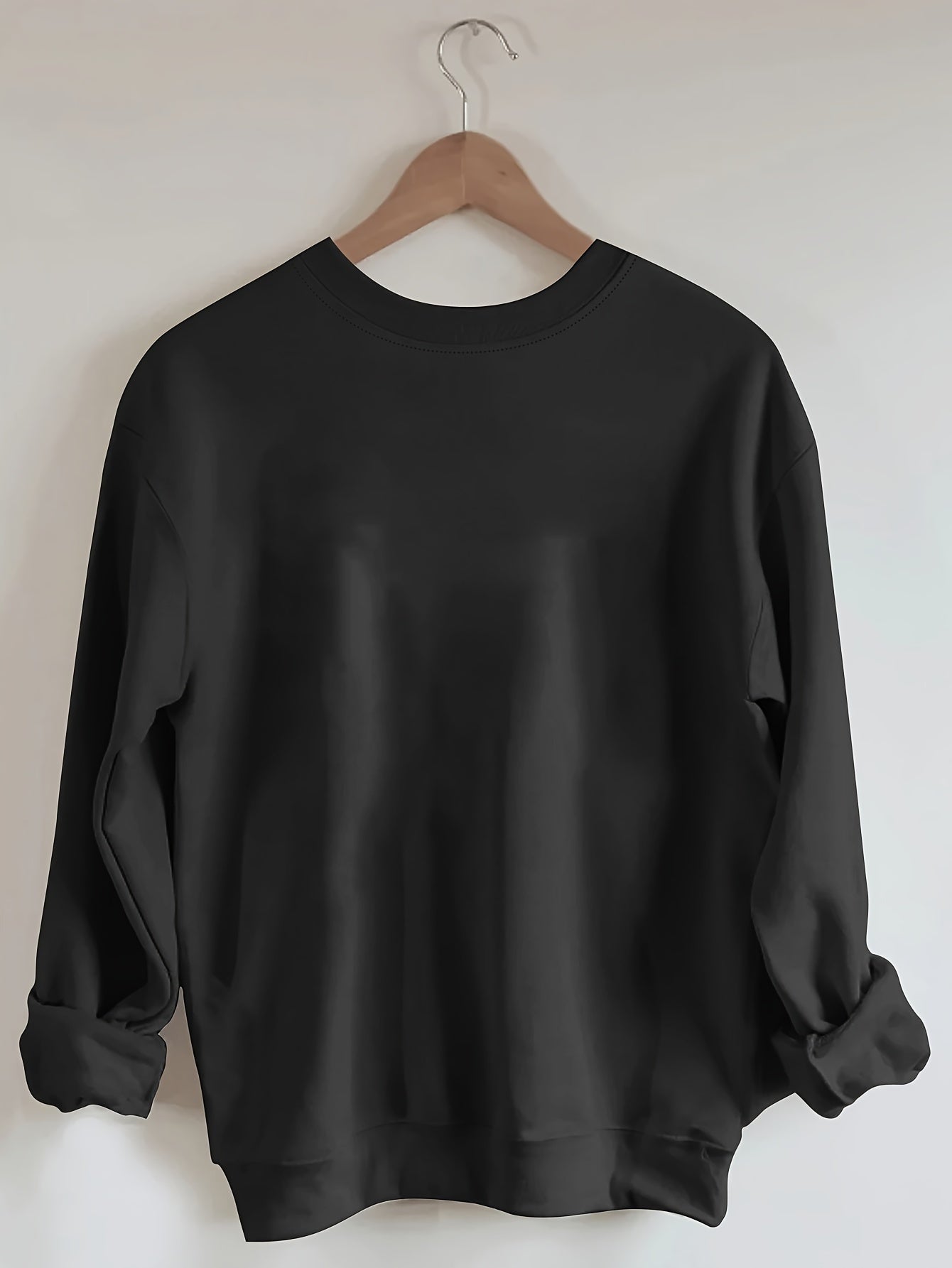 Cozy Christian Letter Print Sweatshirt - Crew Neck, Casual Pullover For Women | Perfect For Fall & Winter