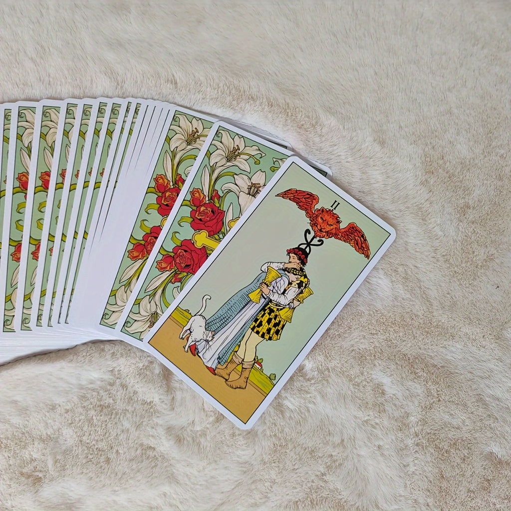 78pcs After Tarot Cards Deck, 2.6 x 4.7 inches, Traditional Tarot Artwork with Modern Twist, Divination Tools, Includes Major and Minor Arcana, Mystical Fortune Telling Cards