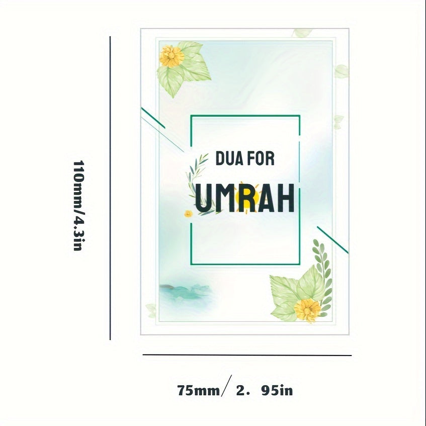 62pcs/set, Umrah Dua Cards, Umrah Flashcards, Prayer Cards, Islamic Dua, Dua Reminder Cards, Minimalist Dua For Umrah Muslim Prayer Card - Arabic, Transliteration, English Translation, Umrah Duas Guide