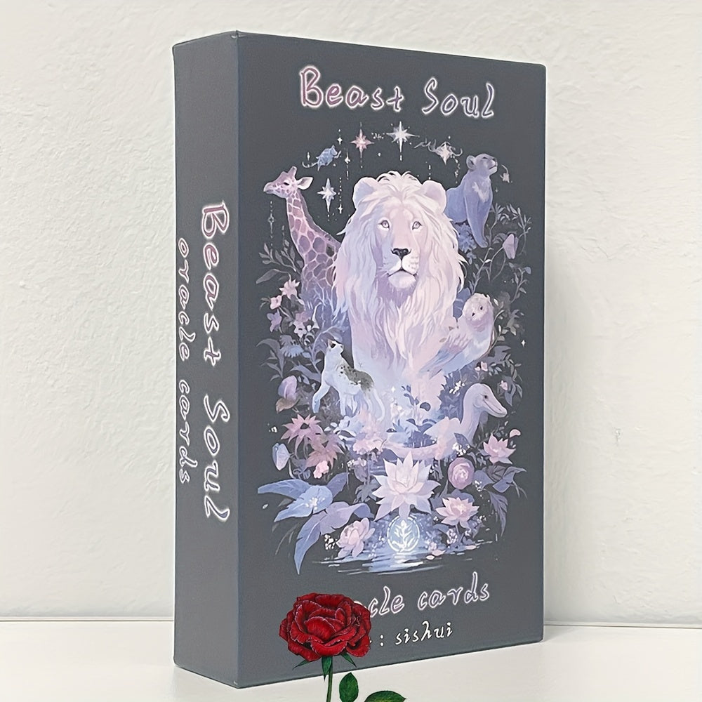 Animal Tarot Cards, Cute Forest Oracle Cards, Fortune Telling Toys, Tarot Cards with Keywords, 4.72x2.76inch, 57 Cards