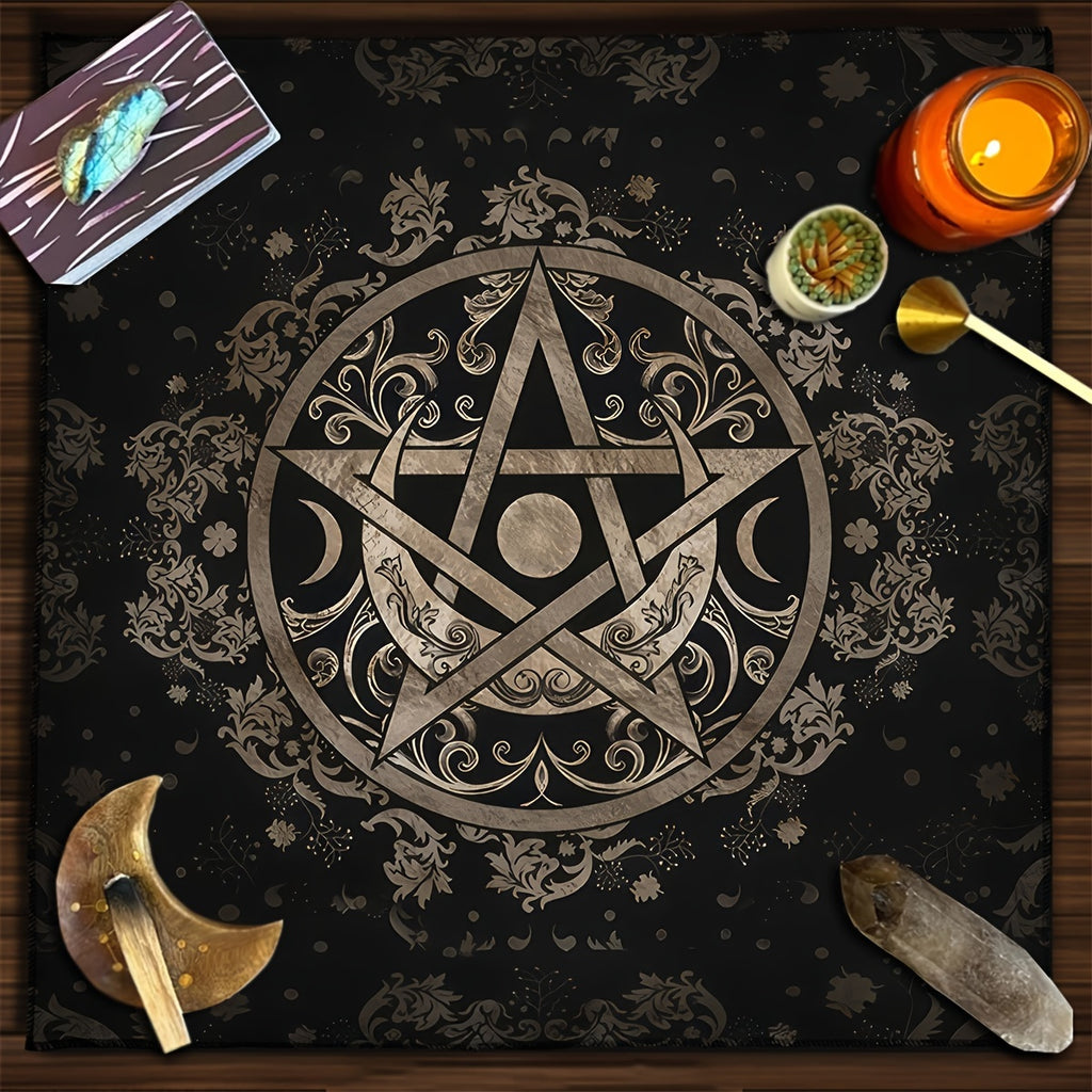 Altar Cloth Tarot Table Cover Starry Twelve Constellations Love Career Oracle Card Tablecloth Moon Tarot Table Cloth Crystal Decorative Divination Witchcraft Astrology Supplies