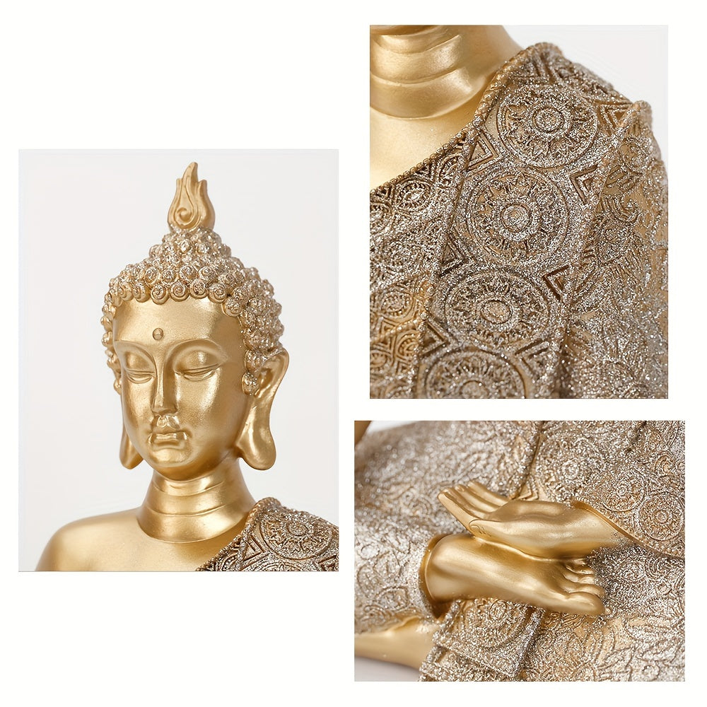 1 Resin Meditating Buddha Statue, Buddha Zen Decor, Artistic Meditation Gift for Home and Office - Ideal for Entryway Display, Perfect Mother'S Day and Autumn/Winter Season Decoration, Statues for Home Decor