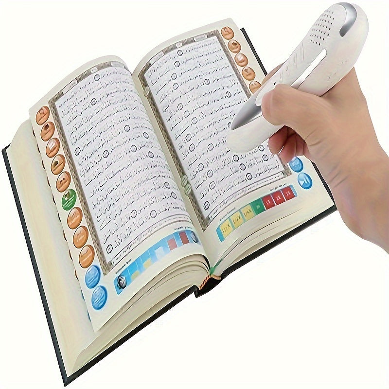 Digital Quran Reader Pen Upgrade Version 16GB with Arabic English Translation, Islamic Muslim Prayer Portable Electronic Holy Quran Book E-Reader with Voice Recitation, USB Charging, 450mAh Rechargeable Lithium-Polymer Batter