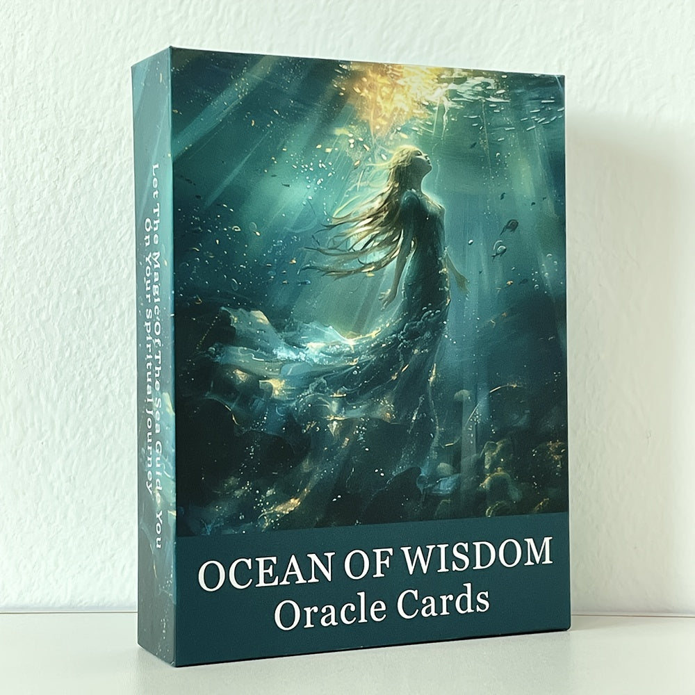 Ocean of Wisdom Oracle Cards - Large 4.72" x 3.38" Tarot Deck, 46-Card Set for Fortune Telling & Prophecy, English Keywords