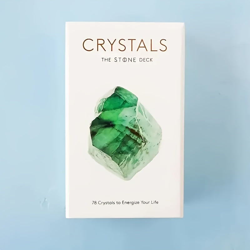 78-Card Crystals Oracle Tarot Deck for Insight and Guidance, Premium Paper Material, Tool for and, Suitable for Ages 14 and Up