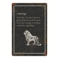 Stoic Philosophy Waterproof Aluminum Wall Art - UV Printed Courage Lion Plaque - Indoor/Outdoor Inspirational Decor 7.87x11.81inch