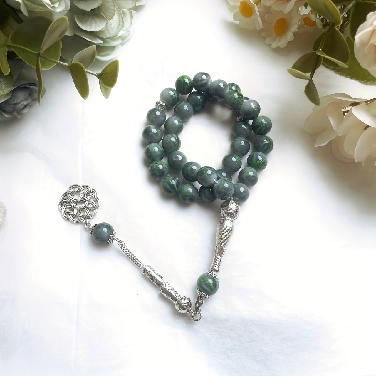 Single Spike Flower Color Round Bead Bracelet Muslim Prayer Tasbih Daily Arabic