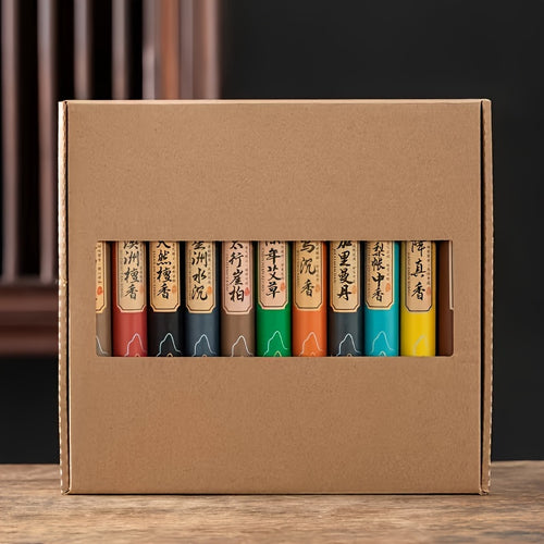 11 Boxes Per Set Of Natural Aromatherapy -121 Natural Sandalwood Home And Yoga Aromatherapy - Classic And Buddha Fragrance, Burning For Over 45 Minutes... - Perfect Gift